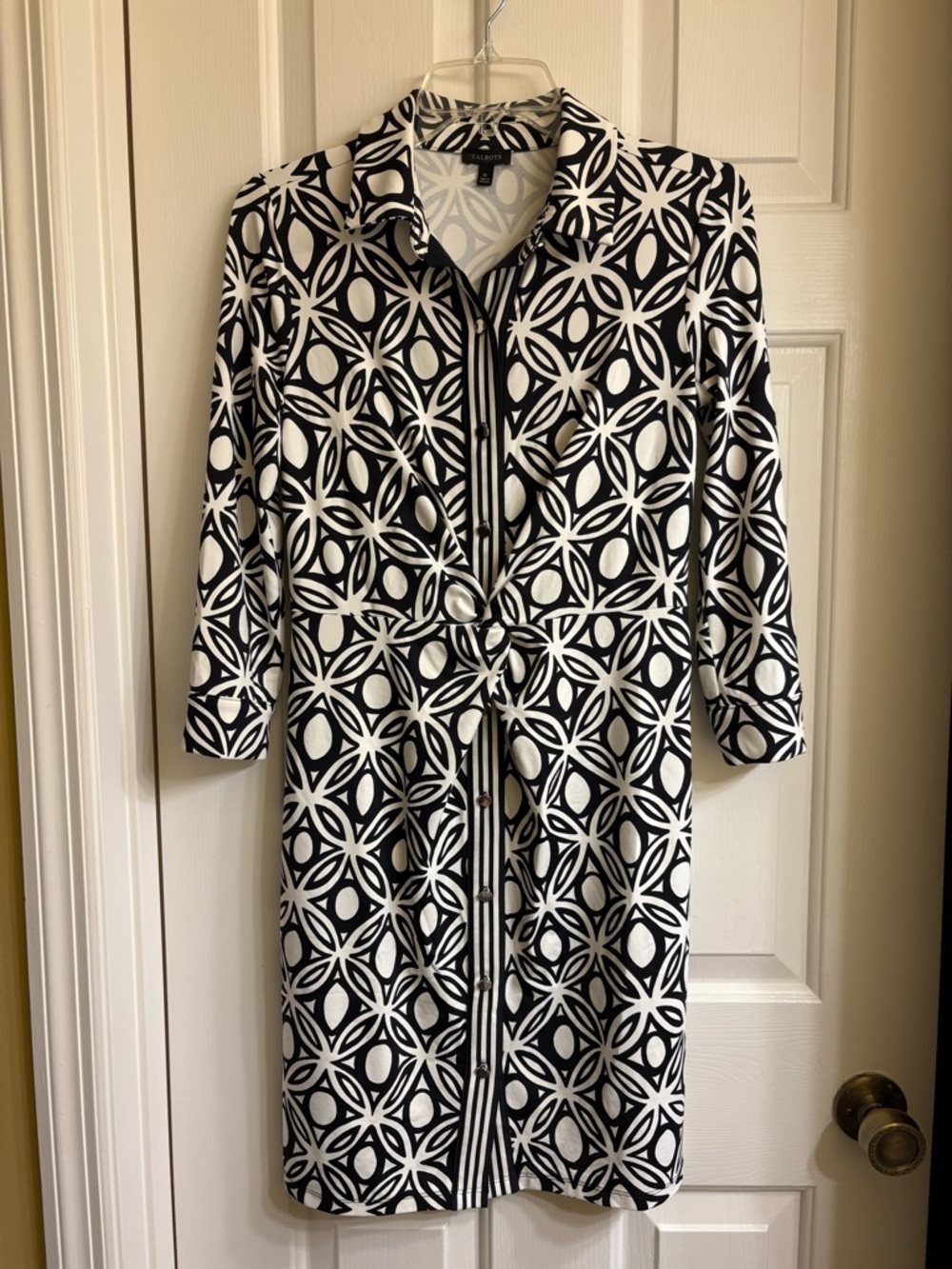 Talbots Black and White Geometric Pattern  size XS